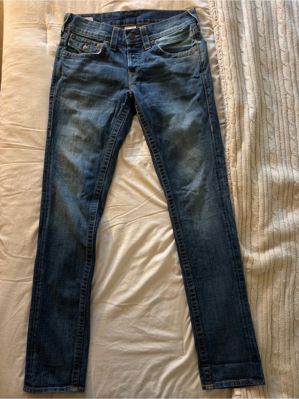 True Religion Men’s Straight Jeans - Blue Wash
